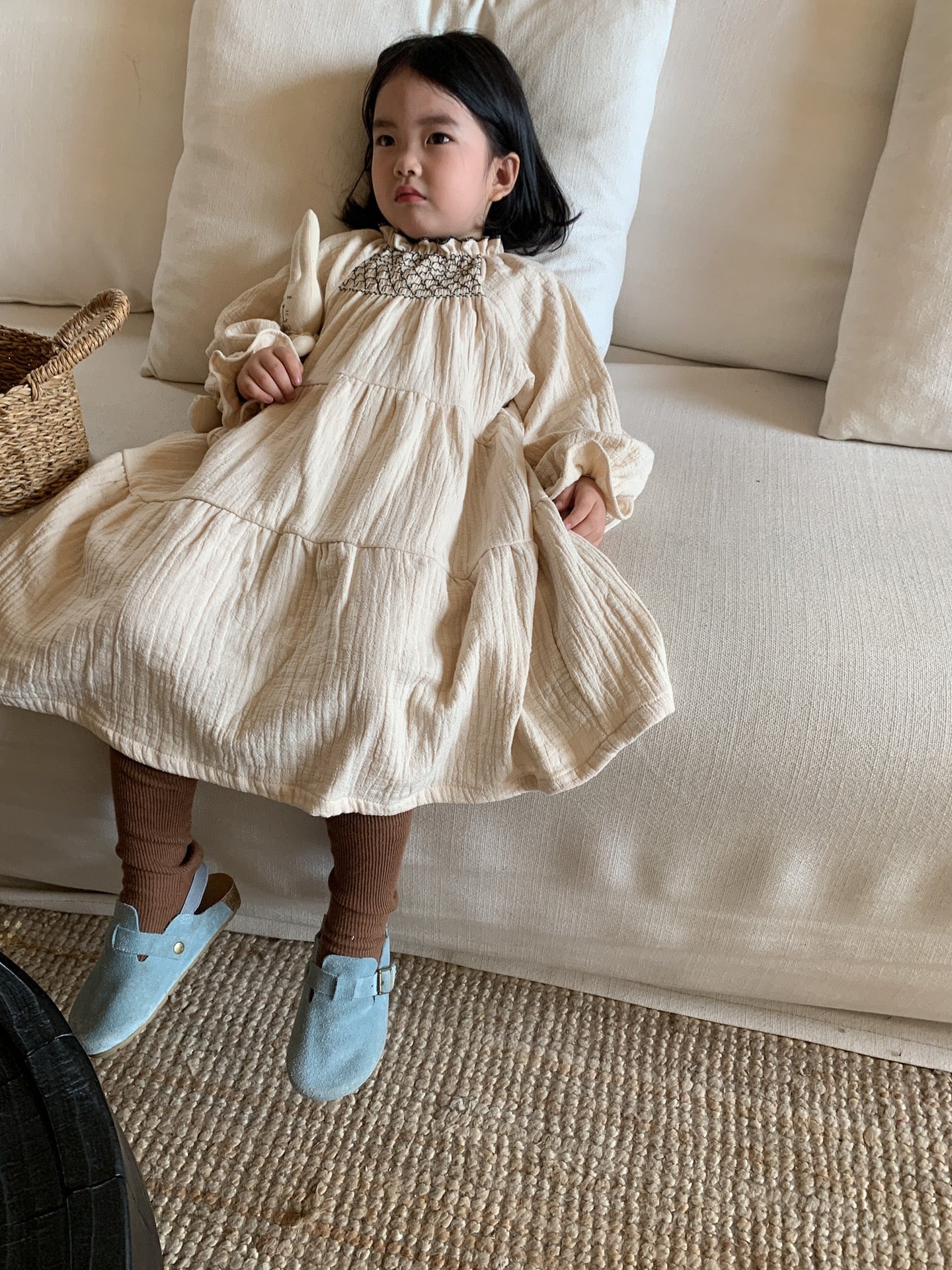 Thatched Smock Dress