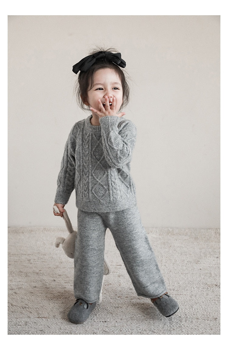 Violet Knitted Two Piece Set