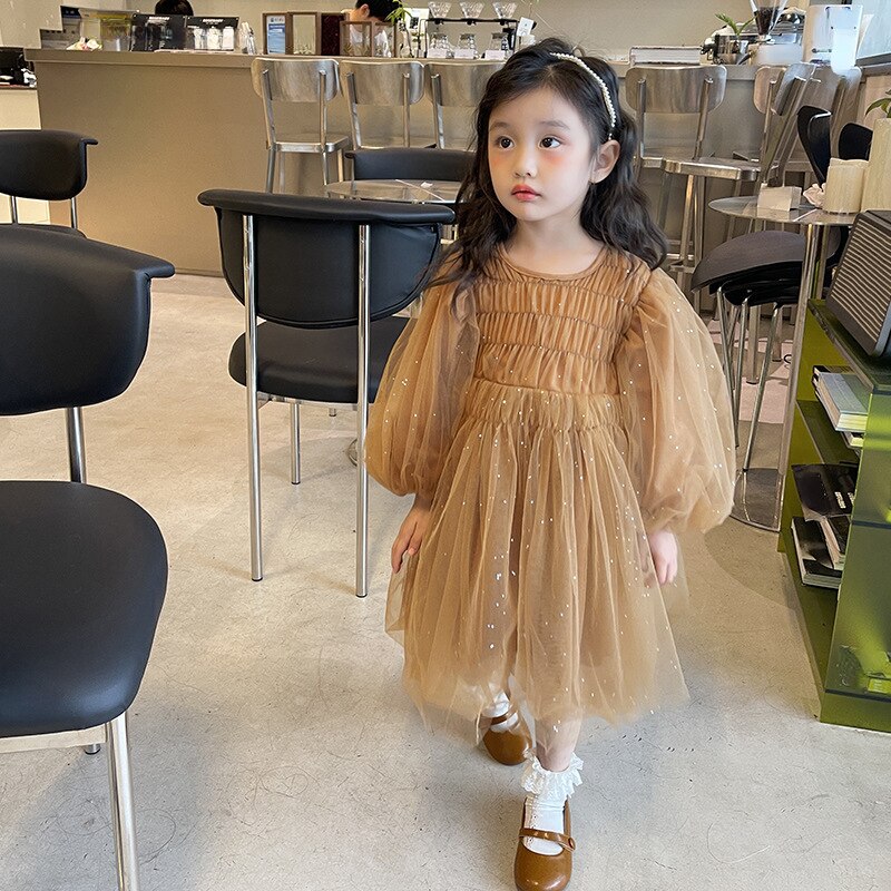 Caramel Tulle Dress