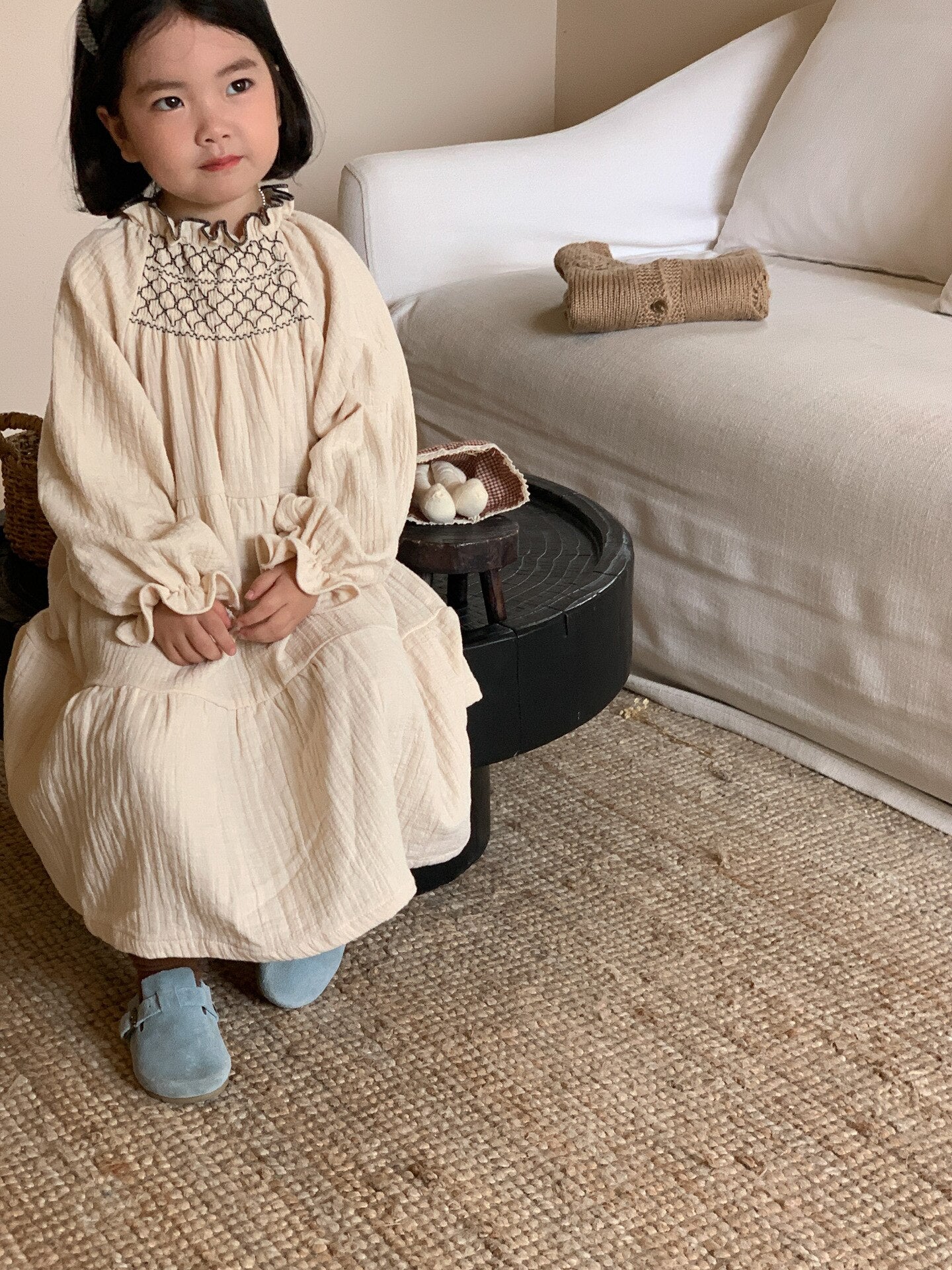 Thatched Smock Dress