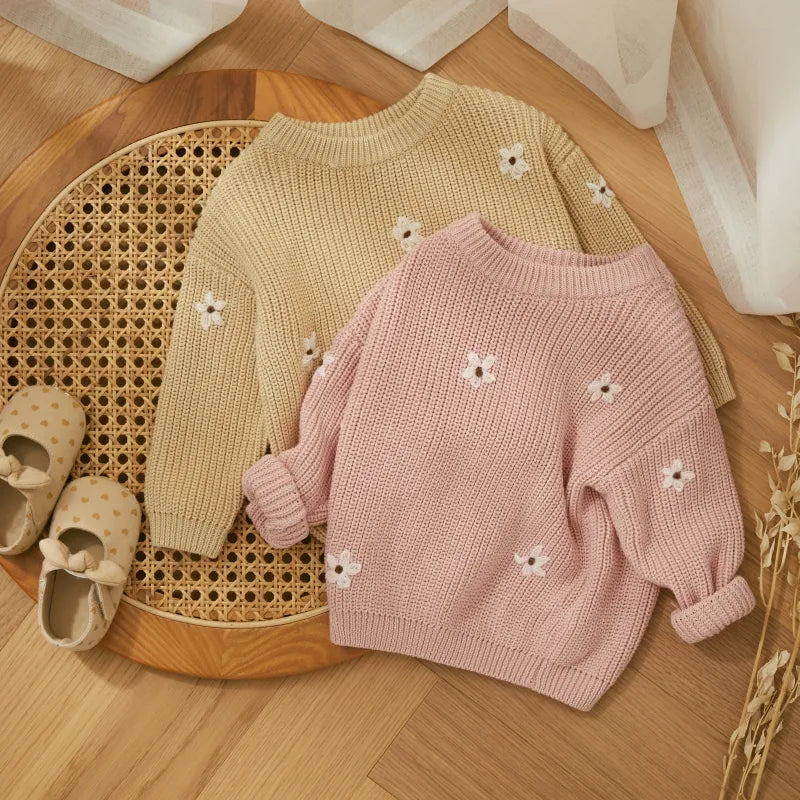 Daisy Embroidered Knit Jumper