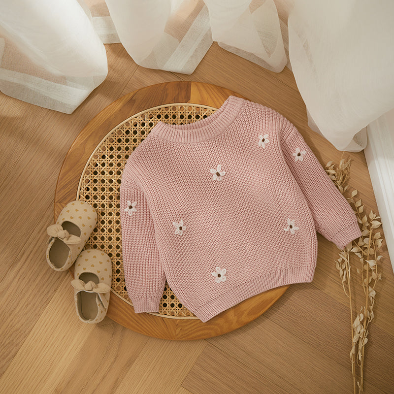 Daisy Embroidered Knit Jumper