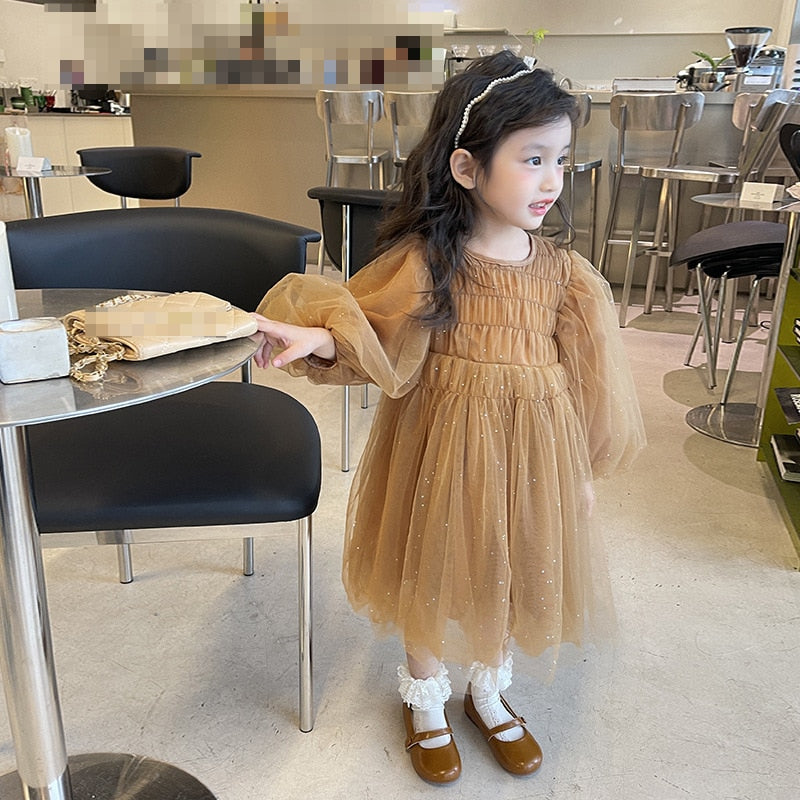 Caramel Tulle Dress