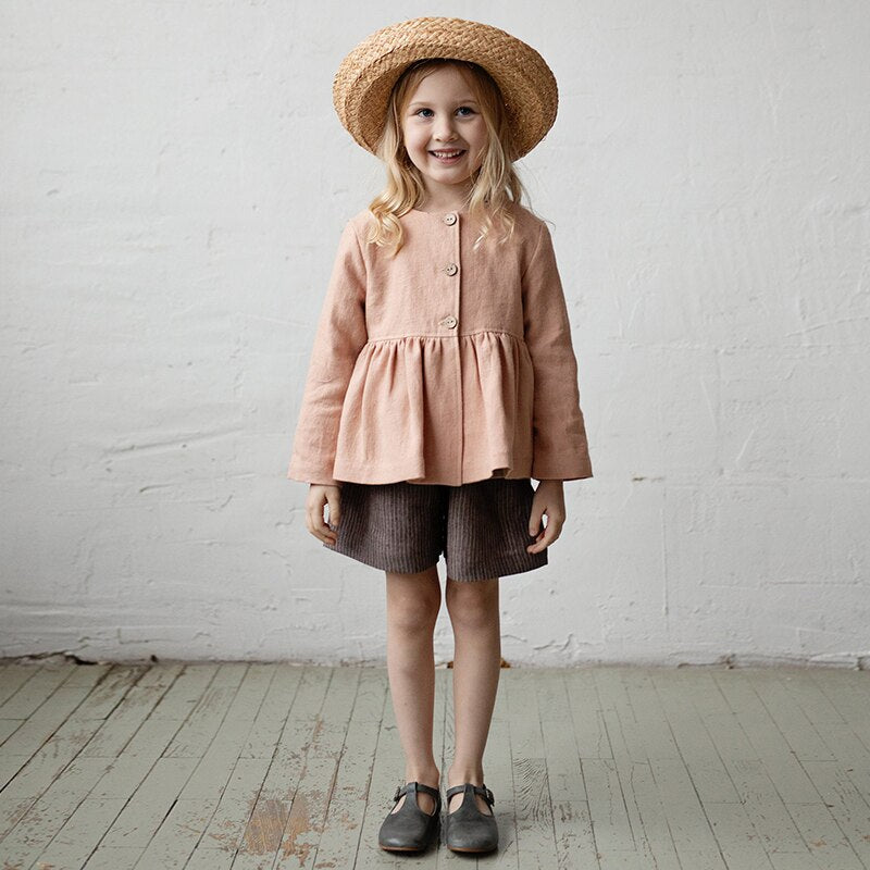 Betty Linen Peplum Jacket