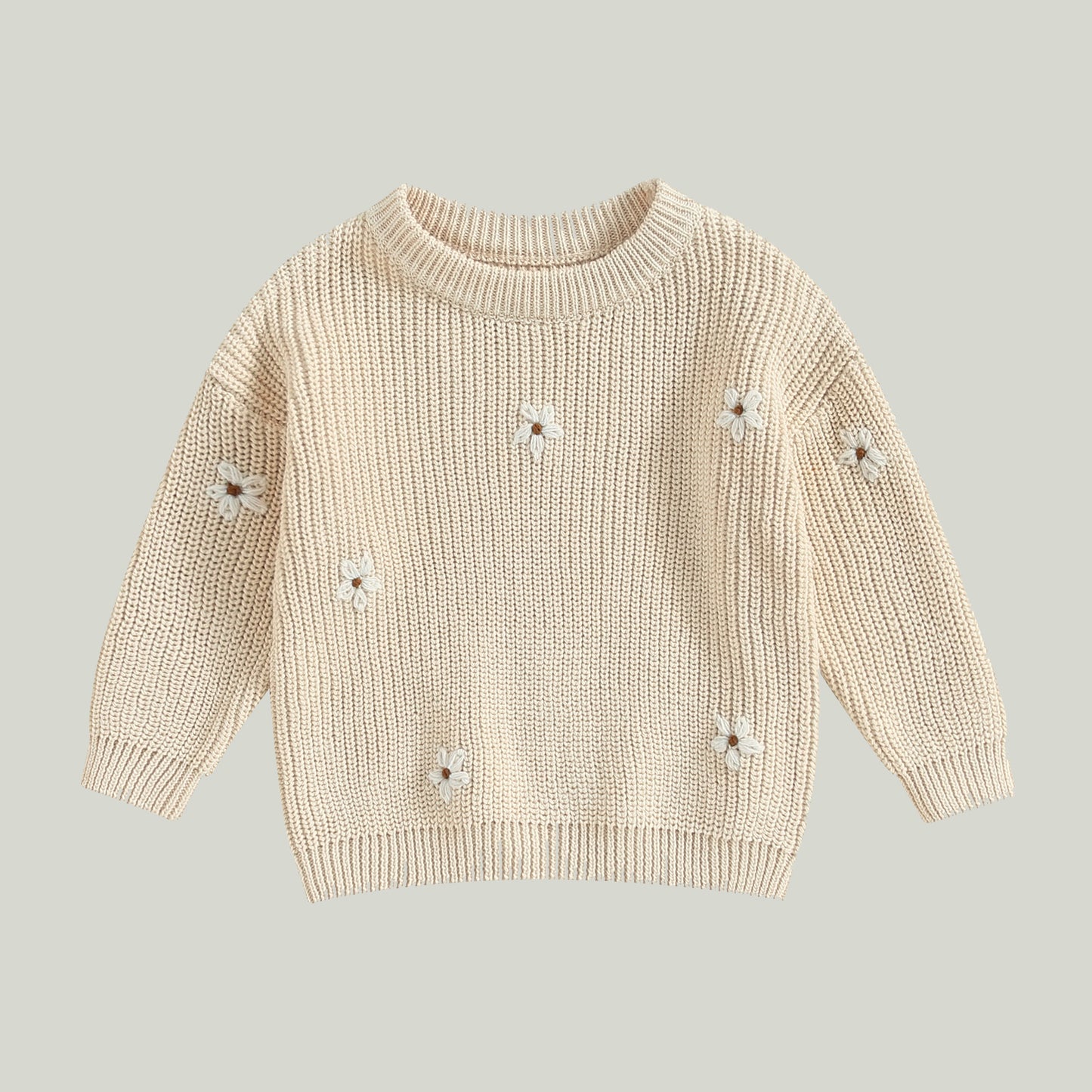 Daisy Embroidered Knit Jumper