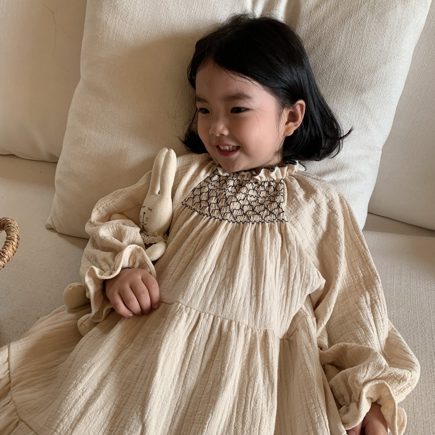 Thatched Smock Dress