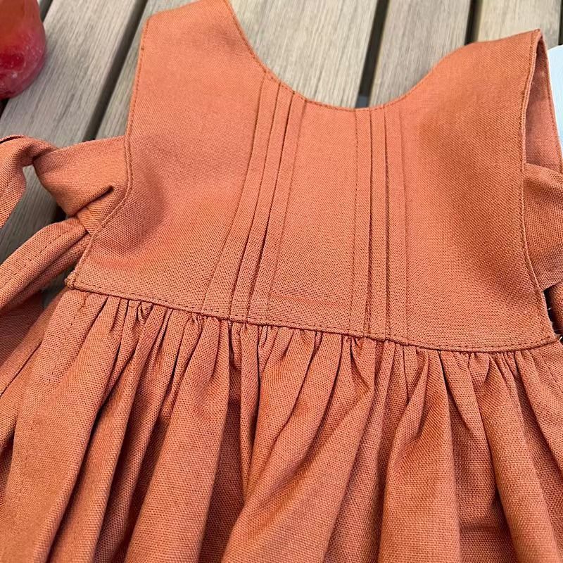 'Wheat' Pinafore Dress Set