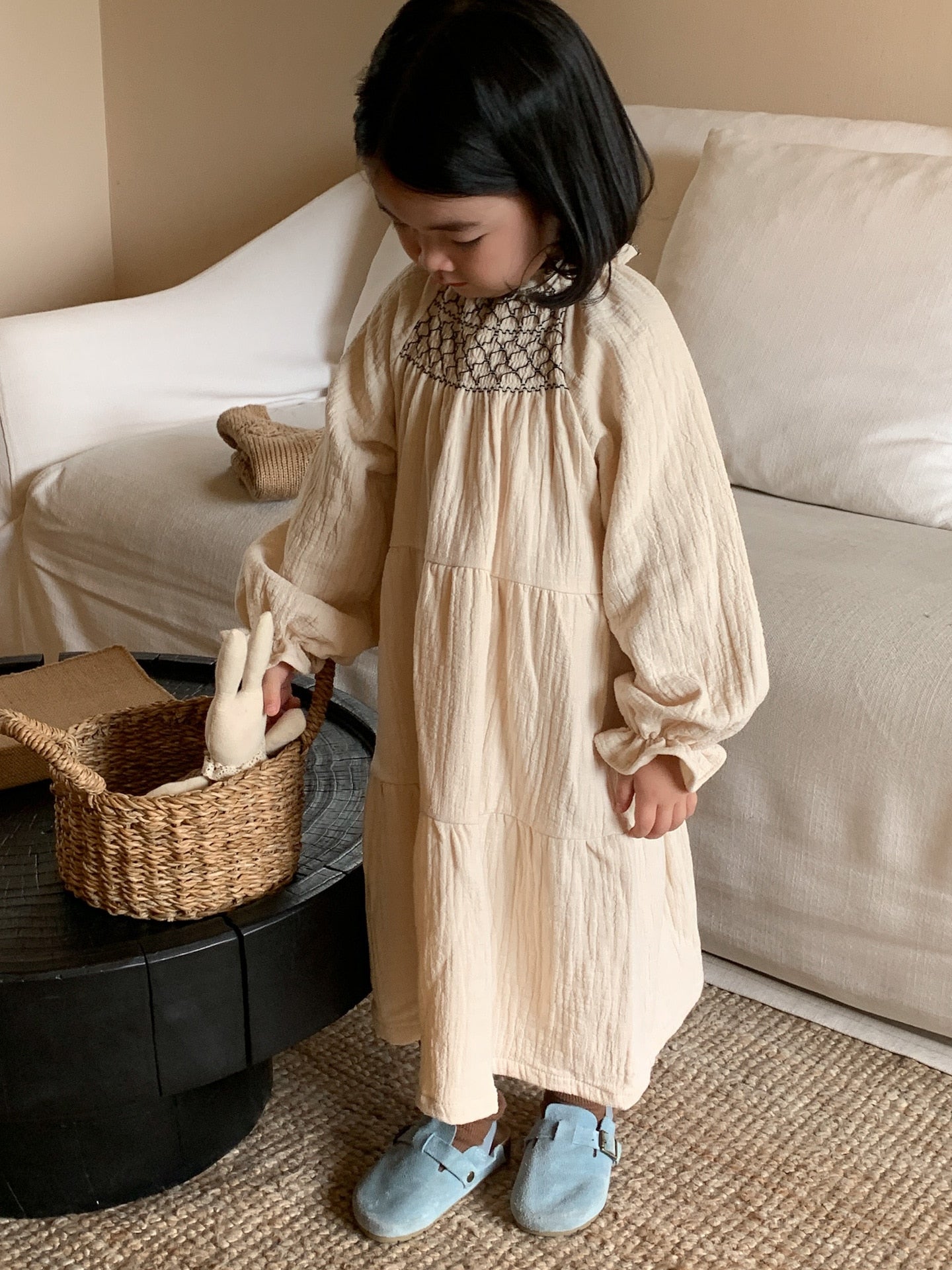 Thatched Smock Dress