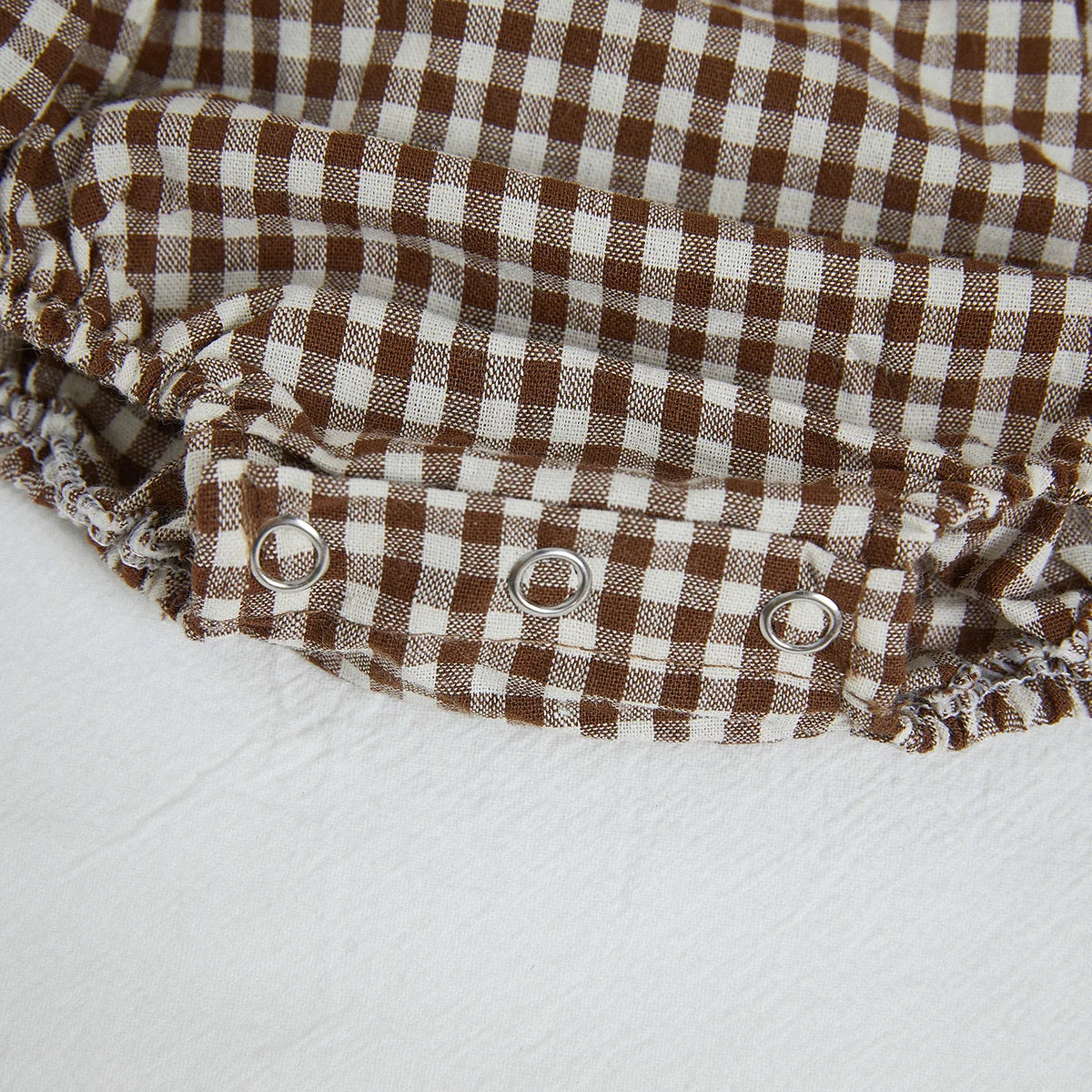Millie Gingham Romper + Headband (Multi)