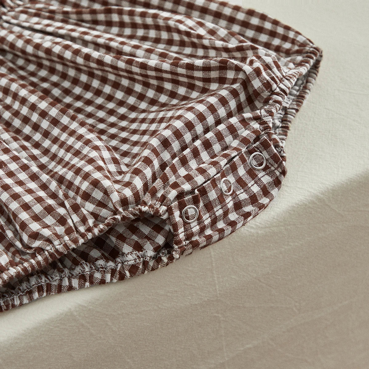 Millie Gingham Romper + Headband (Multi)