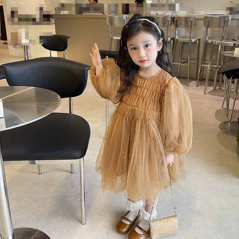 Caramel Tulle Dress