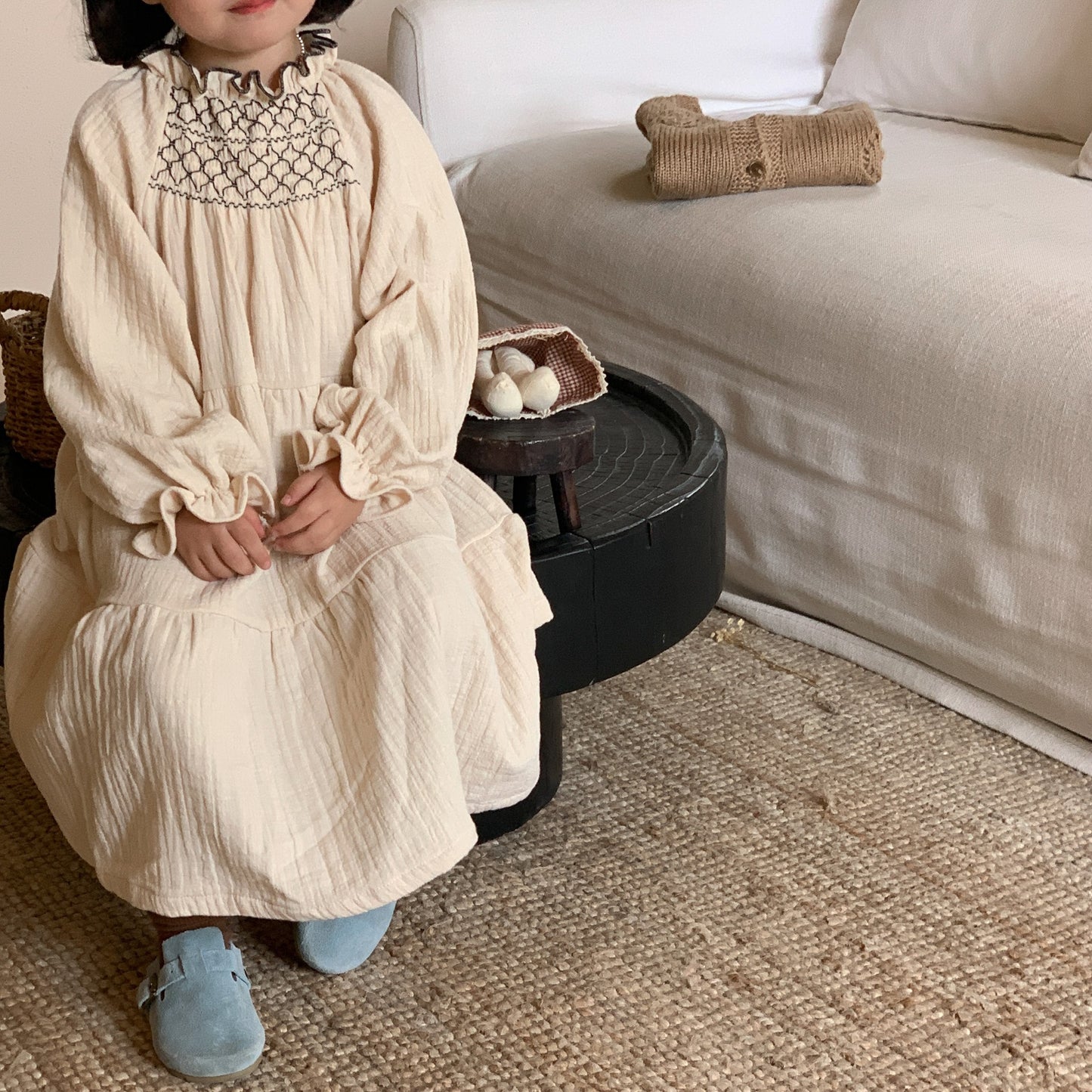 Thatched Smock Dress