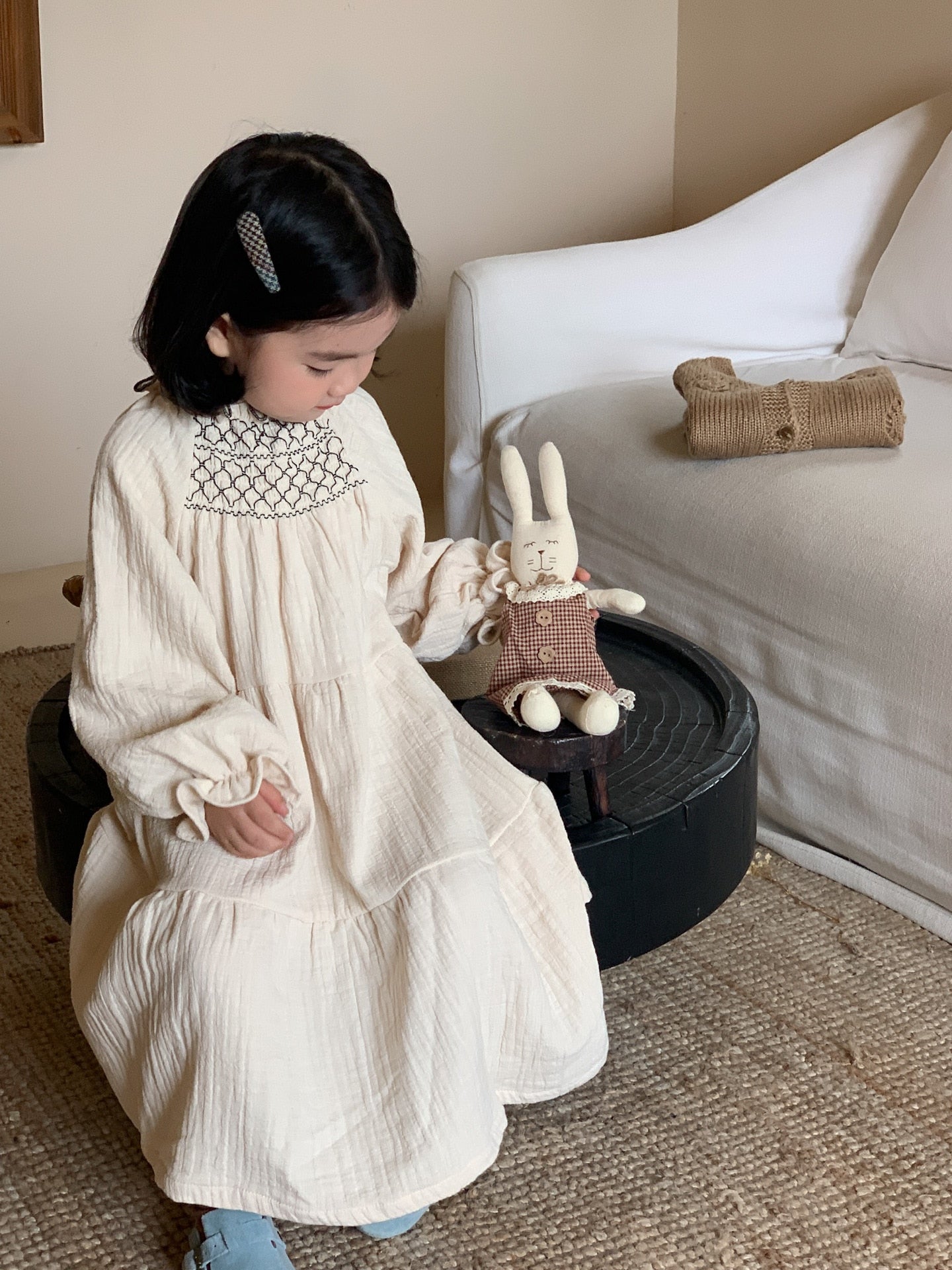 Thatched Smock Dress