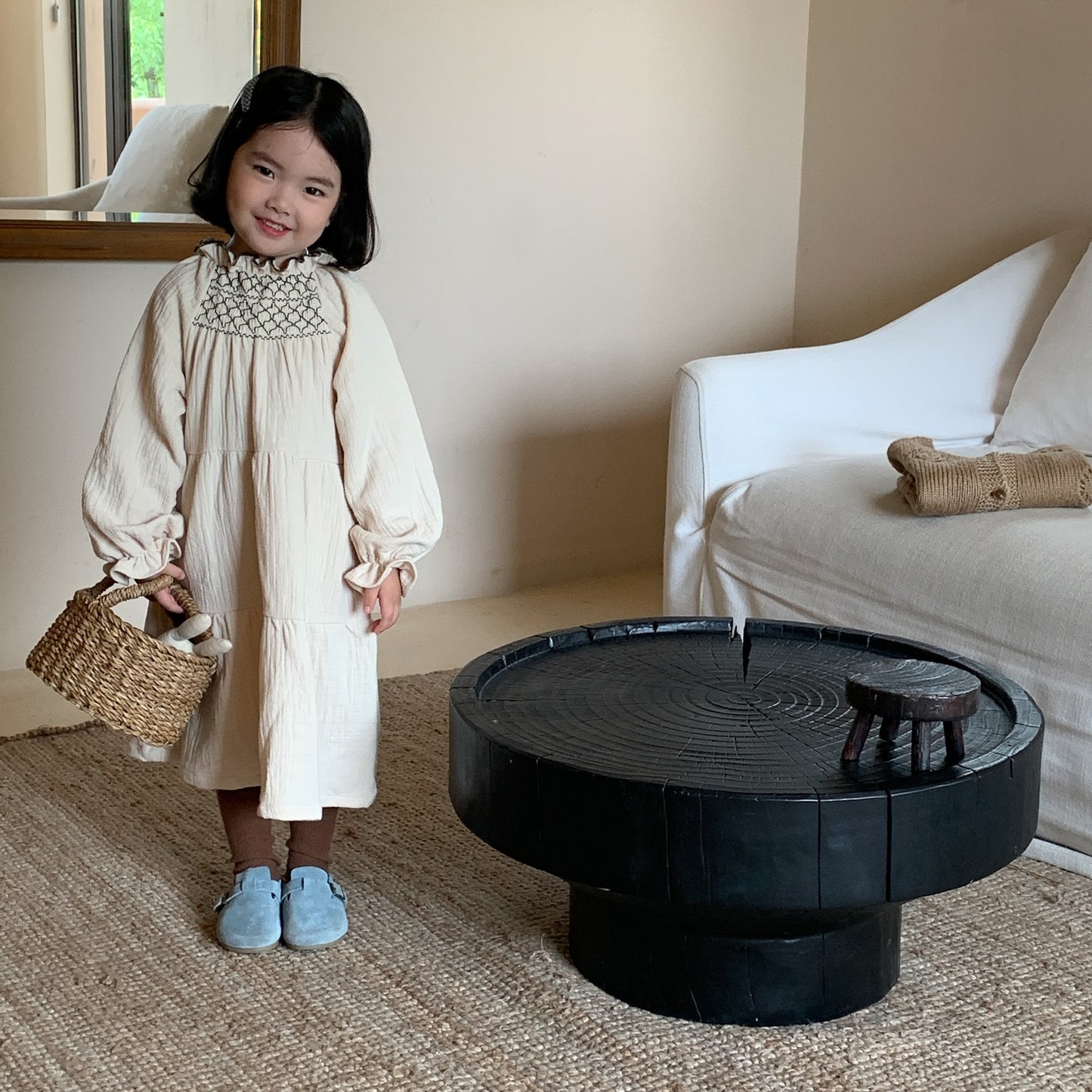 Thatched Smock Dress