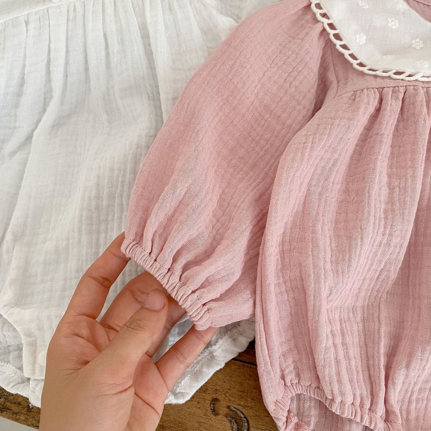 Adeline Cheesecloth Romper