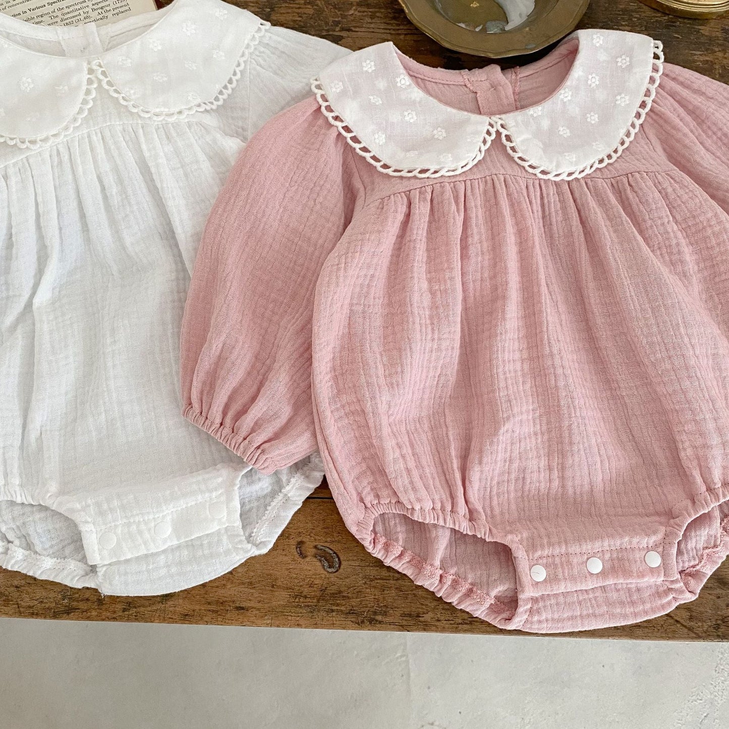 Adeline Cheesecloth Romper