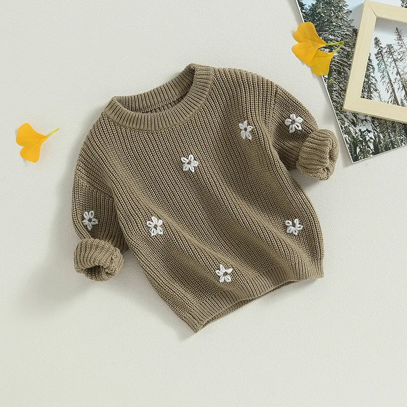 Daisy Embroidered Knit Jumper