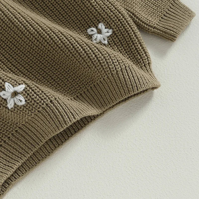 Daisy Embroidered Knit Jumper