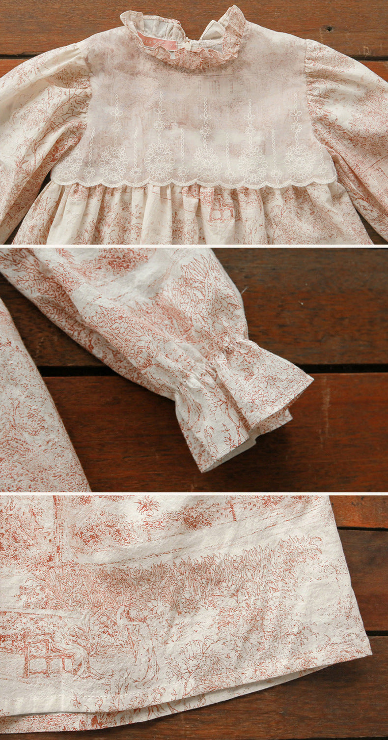 Toile De Jouy Frill Dress