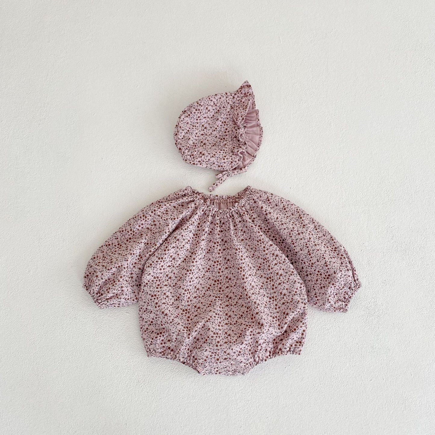 Libby Romper + Bonnet Set