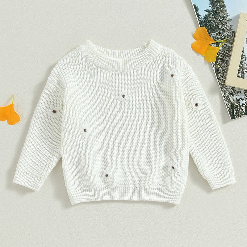 Daisy Embroidered Knit Jumper