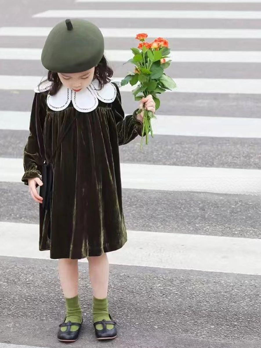 Petal Velvet Dress