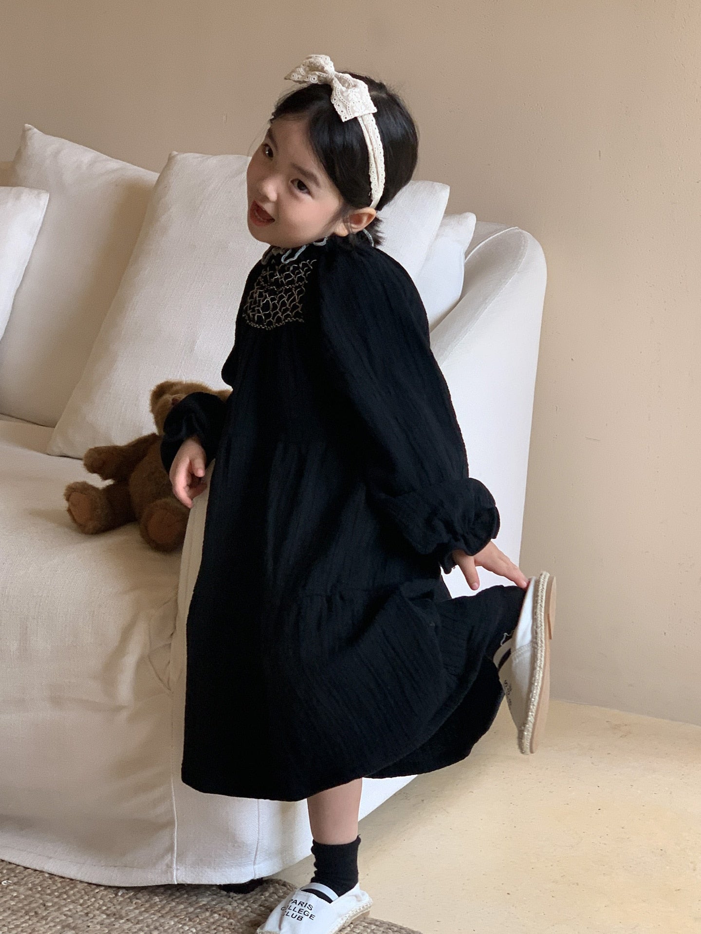 Thatched Smock Dress