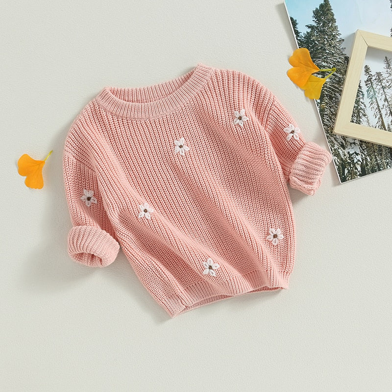 Daisy Embroidered Knit Jumper