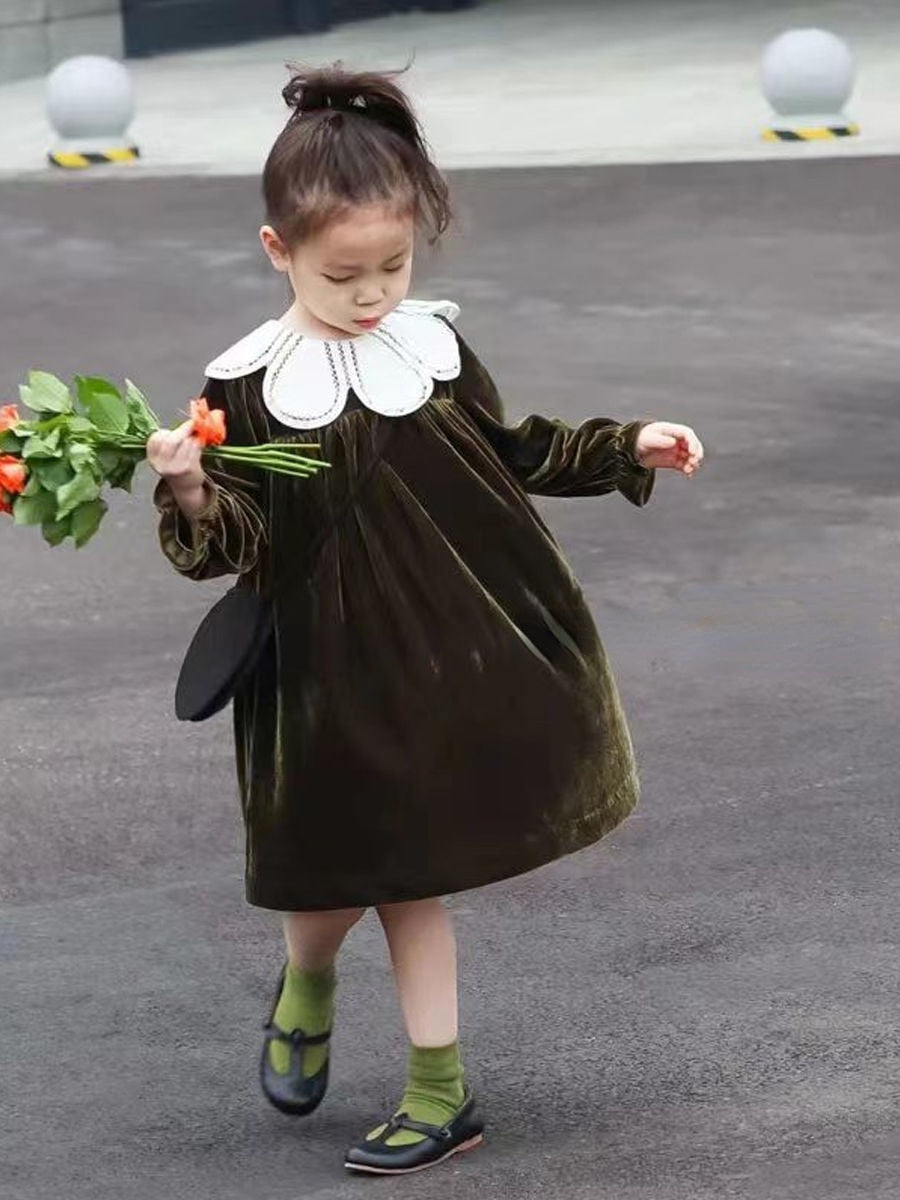 Petal Velvet Dress