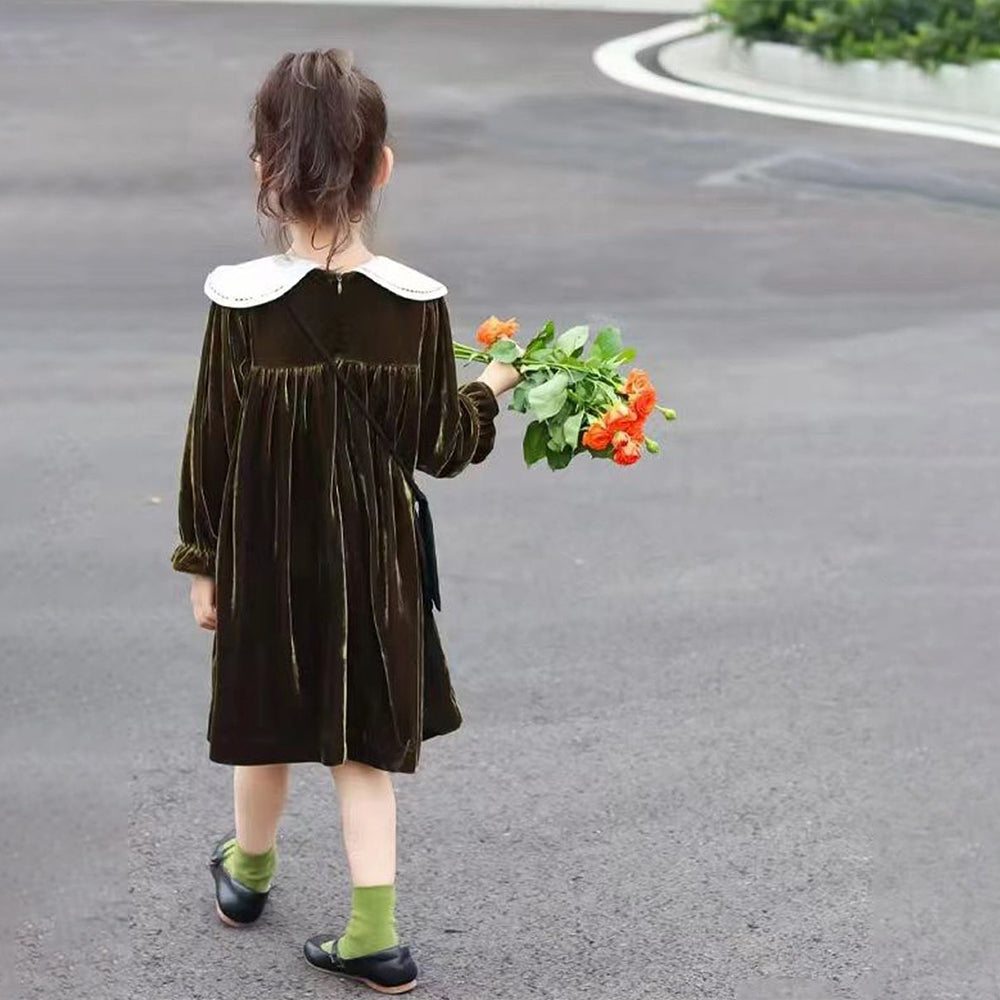 Petal Velvet Dress