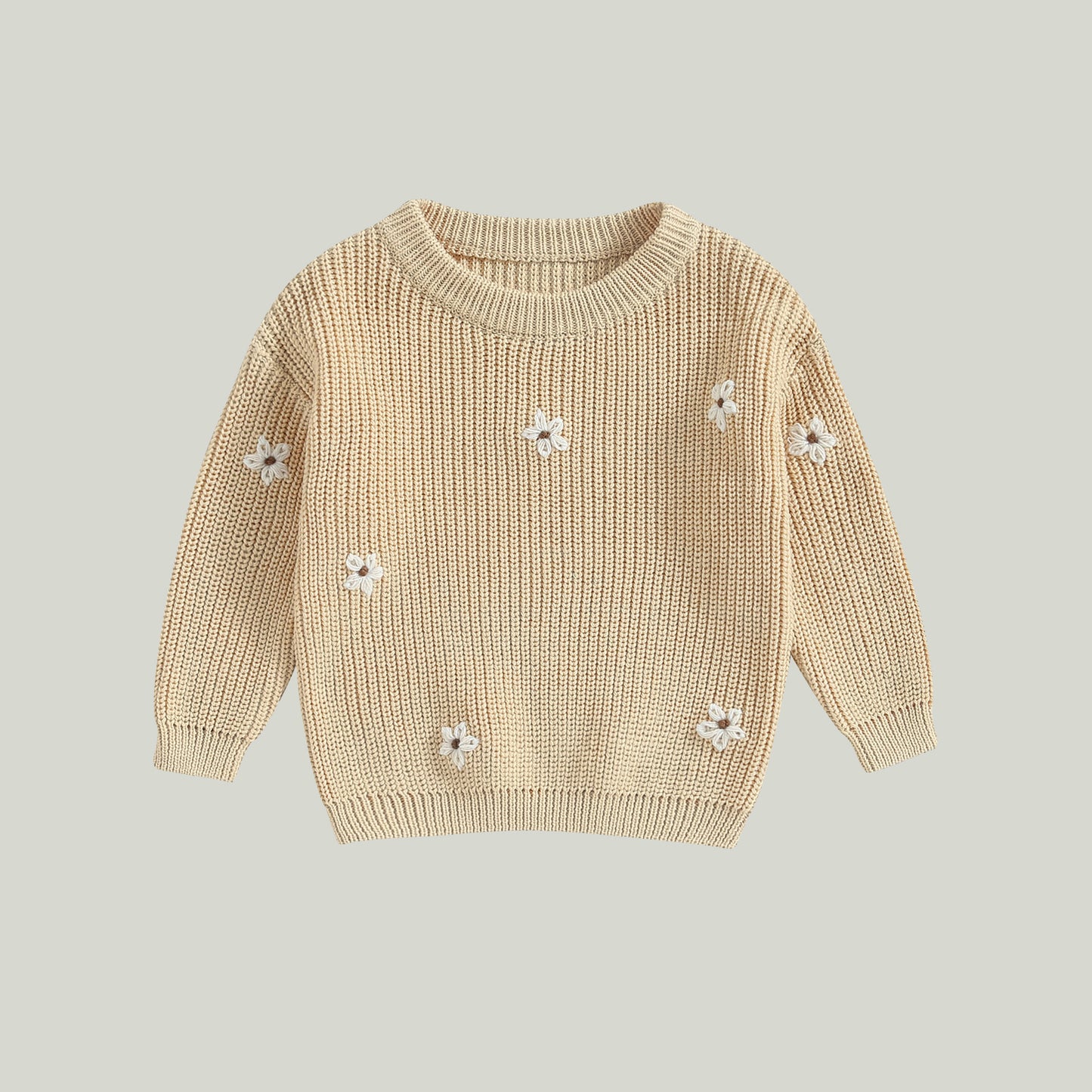 Daisy Embroidered Knit Jumper