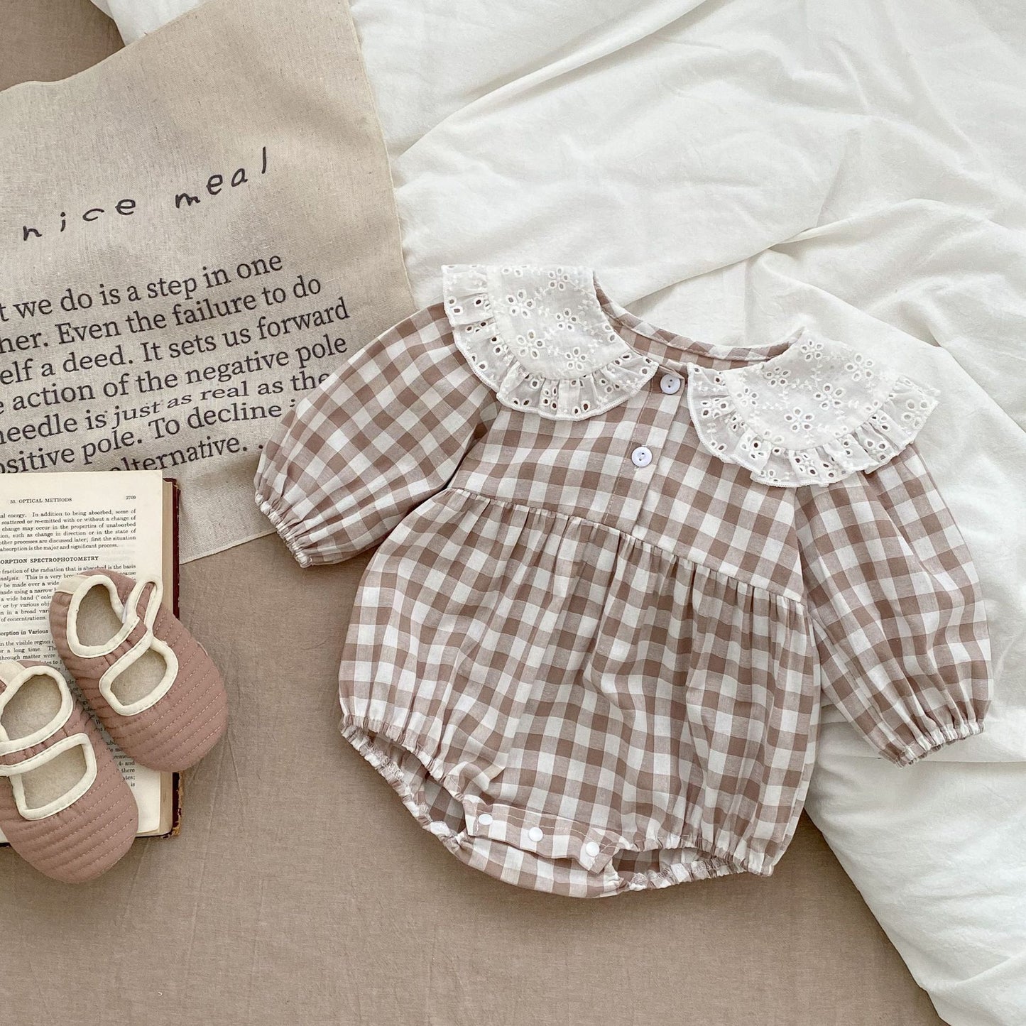 Annie Gingham Romper