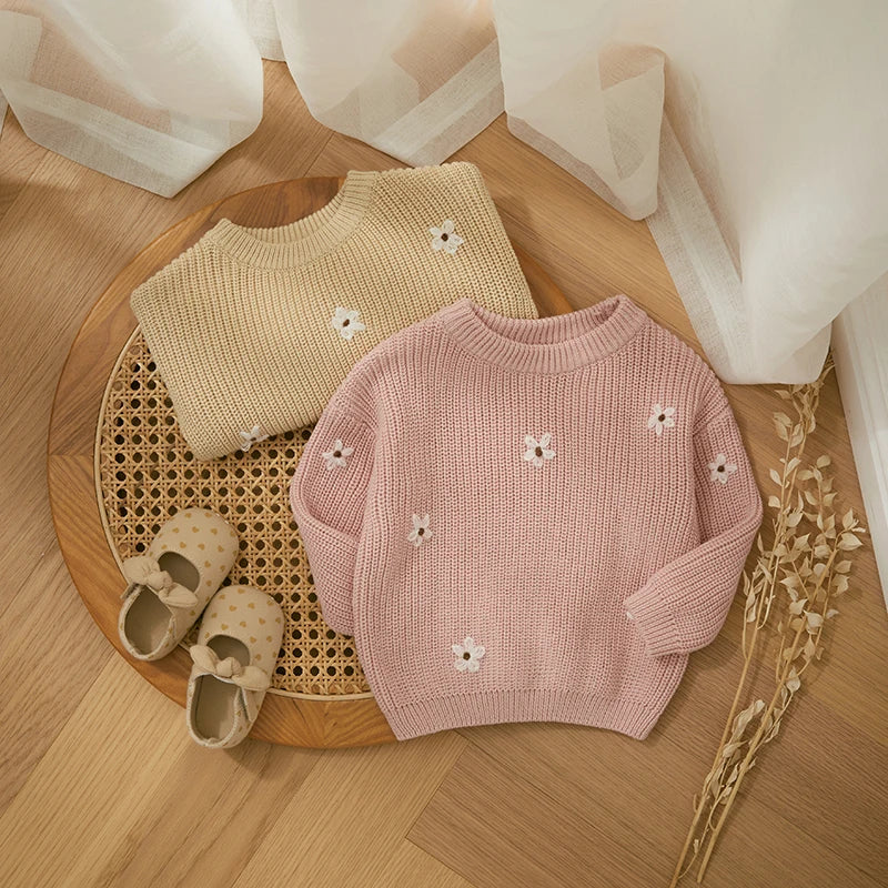 Daisy Embroidered Knit Jumper