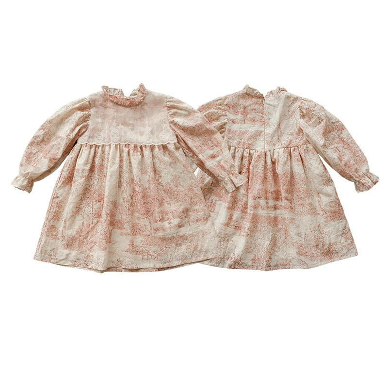 Toile De Jouy Frill Dress