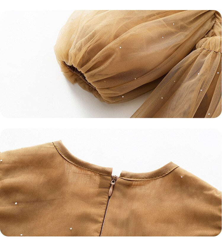 Caramel Tulle Dress