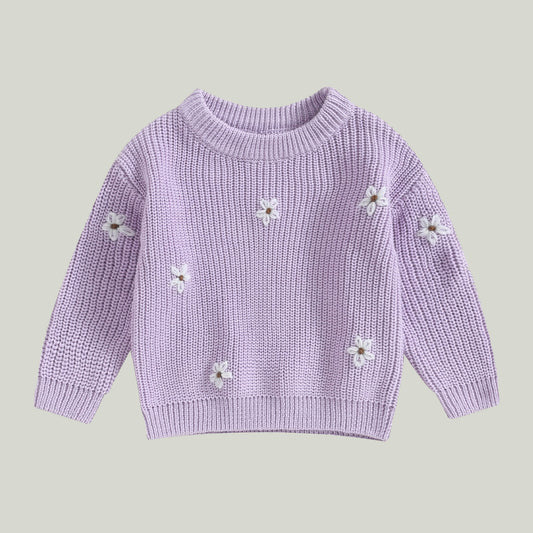 Daisy Embroidered Knit Jumper