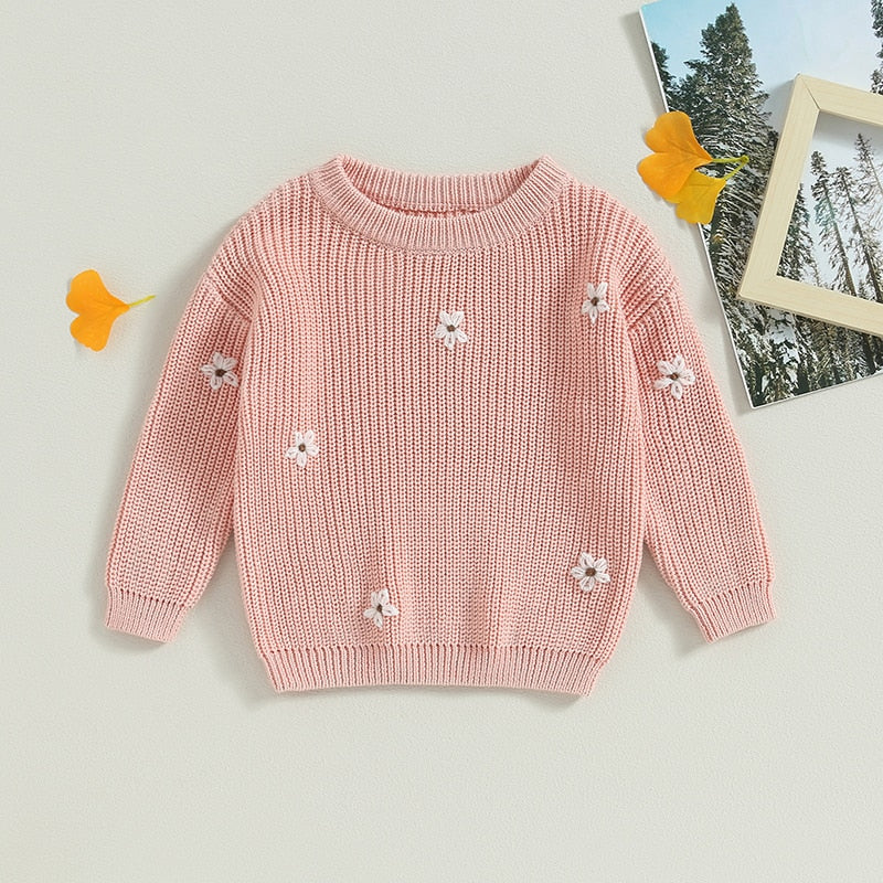 Daisy Embroidered Knit Jumper