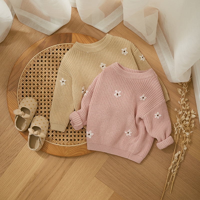 Daisy Embroidered Knit Jumper