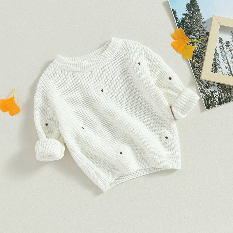 Daisy Embroidered Knit Jumper