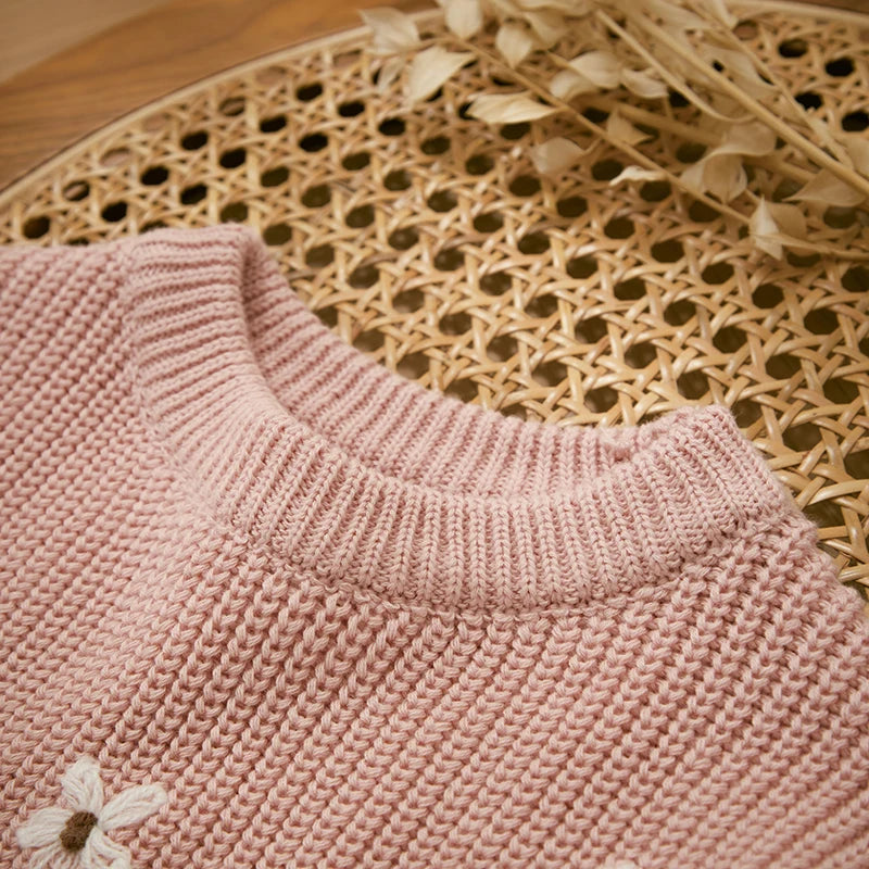 Daisy Embroidered Knit Jumper