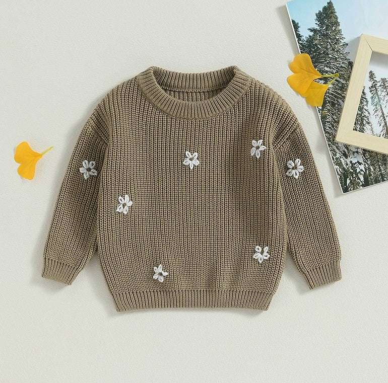 Daisy Embroidered Knit Jumper