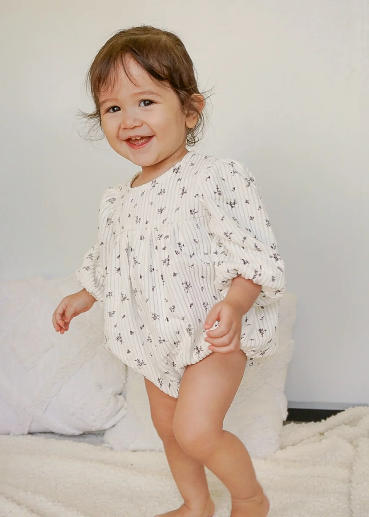 Kai Corduroy Romper + Bonnet Set